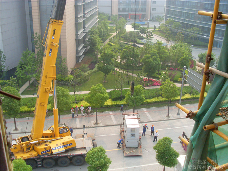 遠距離設(shè)備高空吊裝上樓